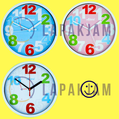 Jam Dinding Analog Polos Minimalis Alari White JDALARAL2133WHI