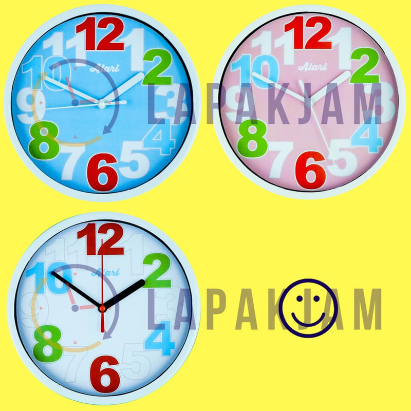 Jam Dinding Analog Polos Minimalis Alari White JDALARAL2133WHI