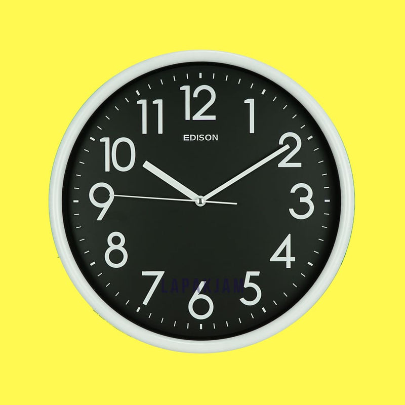 Jam Dinding Analog Dekorasi Rumah Minimalis Murah Besar Edison EDW 315 -T5 Biru Tua Putih Lucu