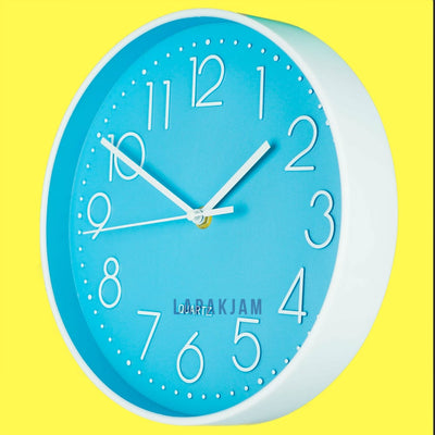 Jam Dinding Analog Polos Minimalis Alari Biru JDALARRC-8101ABIR