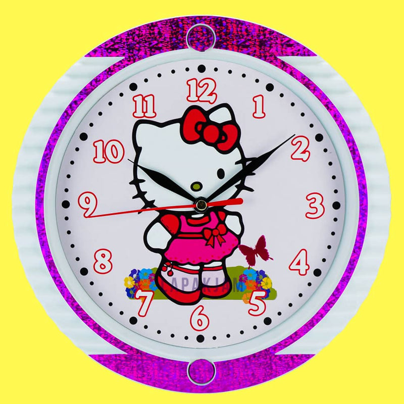 Jam Dinding Analog Karakter Anak Esa Pink JDESA727HKPIN