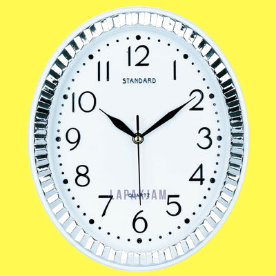 Jam Dinding Analog Polos Minimalis Standard Silver JDSTAN121PPUTSIL